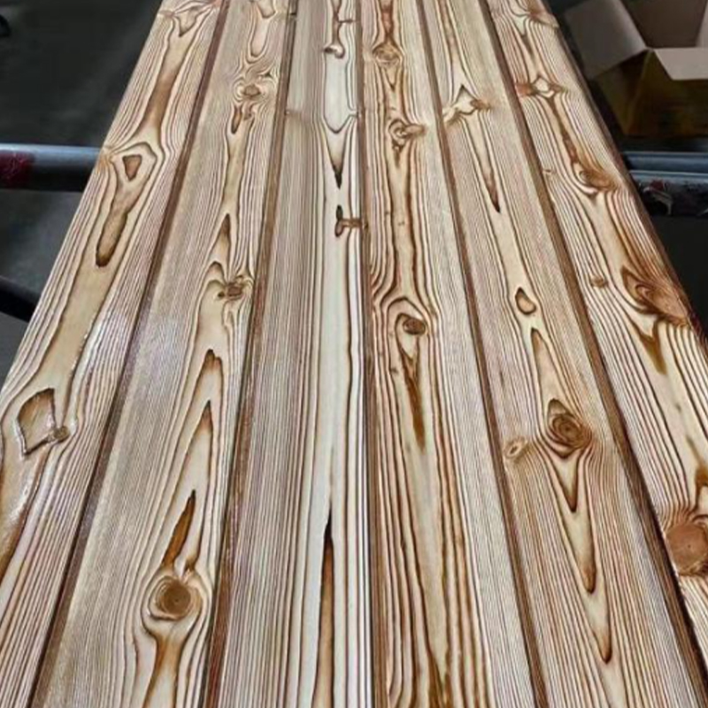 Panel dinding kayu berkarbonisasi