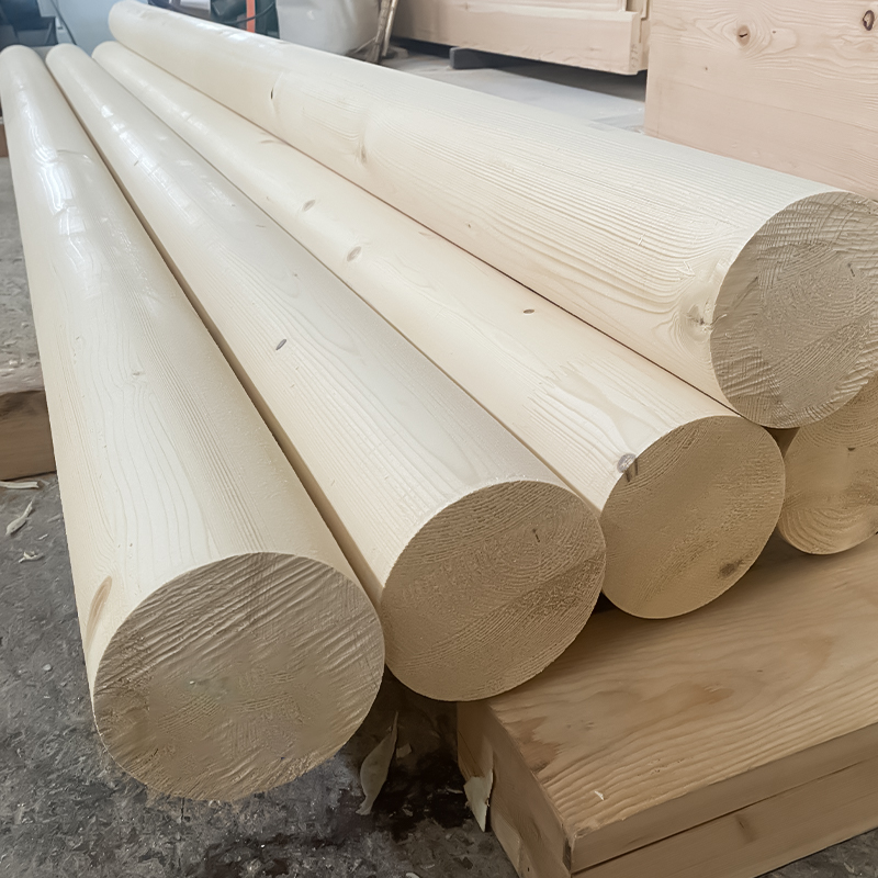 Kolom Glulam Bulat Cemara