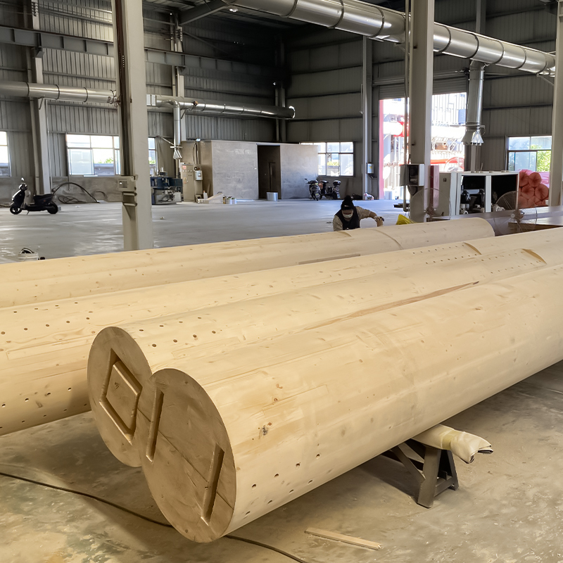 Kolom Glulam Bulat Cemara