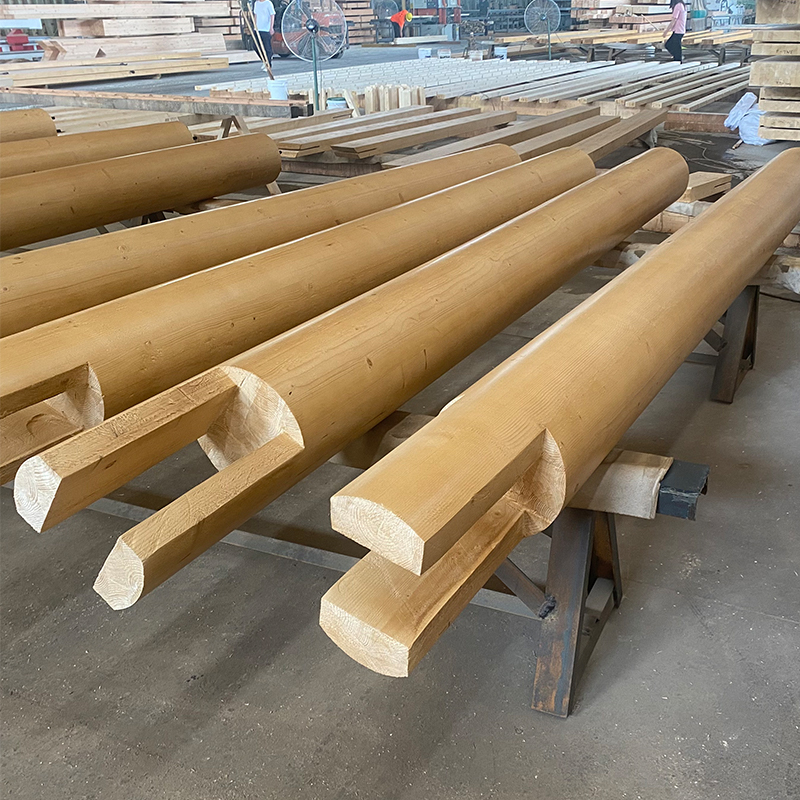Kolom Glulam Bulat Cemara