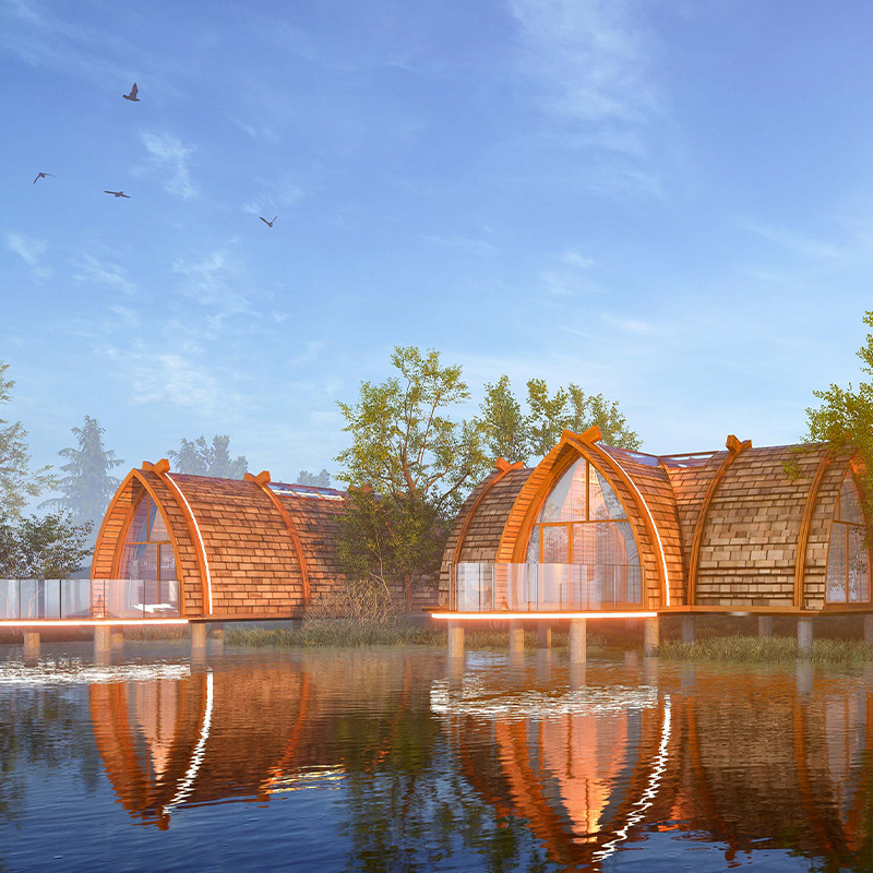 Gudang perahu kayu prefabrikasi
